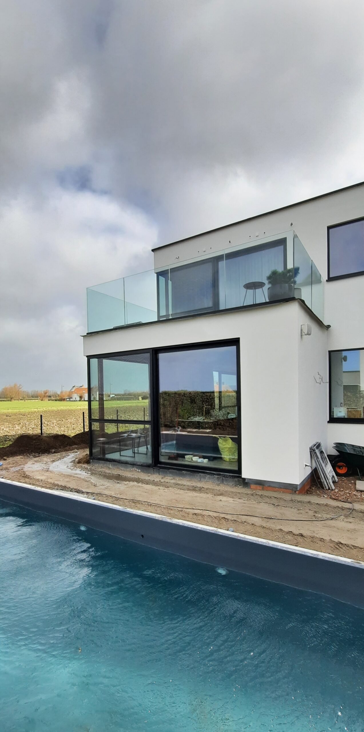 Buitenzicht-Villa-High-End Inbetween gordijn-Wol-Linnen-Cachemire